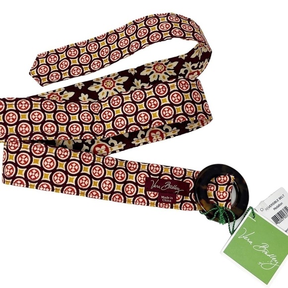 NWT Vera Bradley Reversible MEDALLION PATTERN  Belt Buckle - Picture 2 of 3